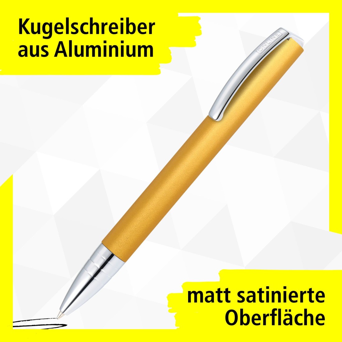 Online Vision Satin Golden Sand twist ballpoint pen 32646