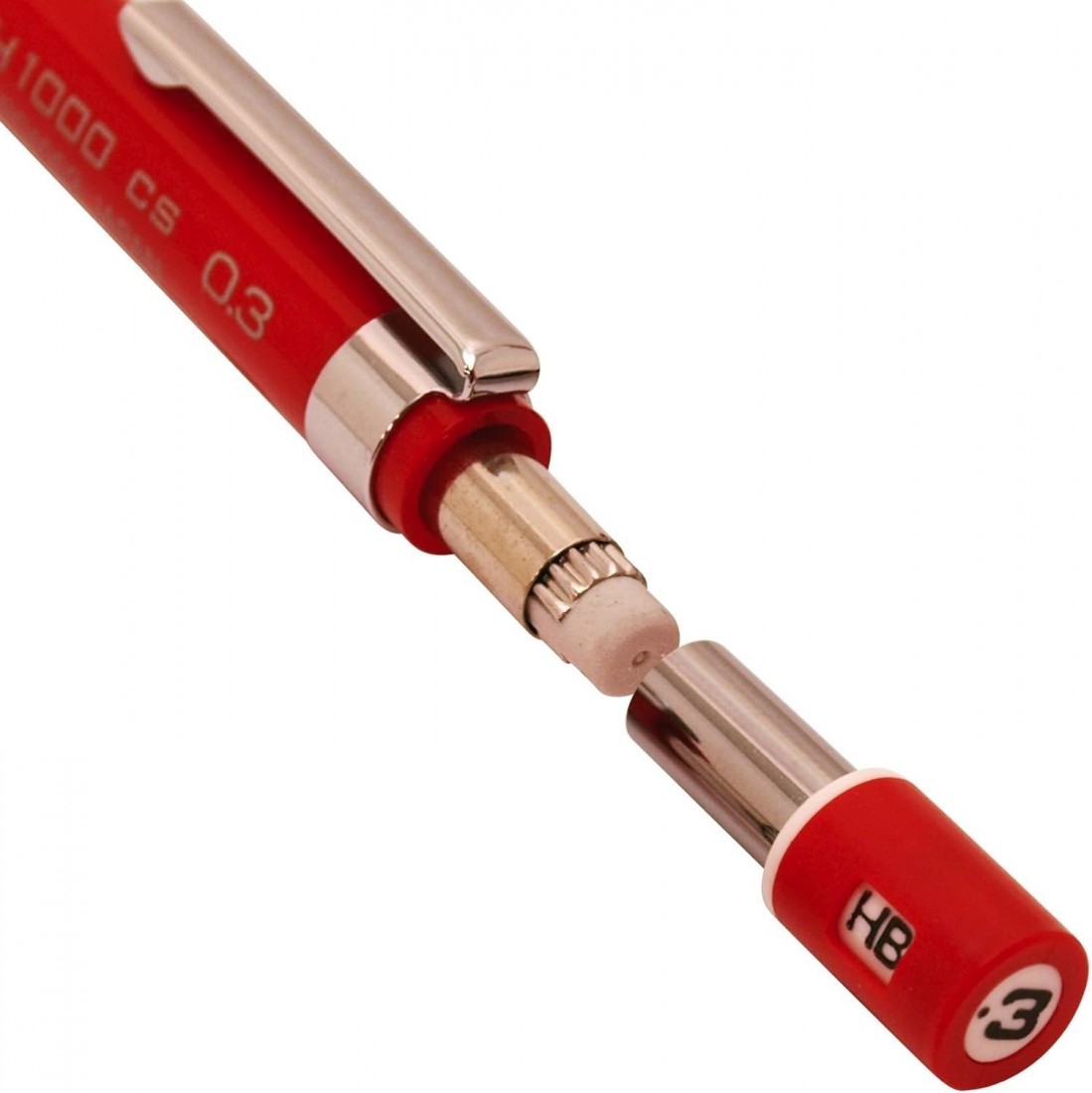 Pentel Mechanical Pencil, Graph 1000 CS, for Draft, 0.3mm, Red (PG1003CS-B)