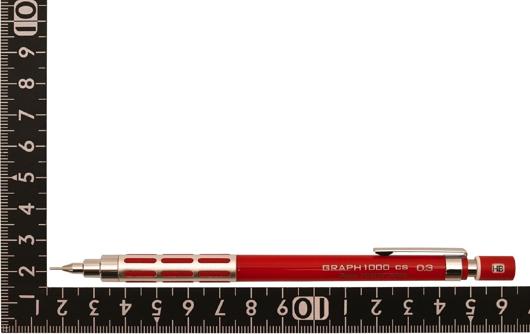 Pentel Mechanical Pencil, Graph 1000 CS, for Draft, 0.3mm, Red (PG1003CS-B)