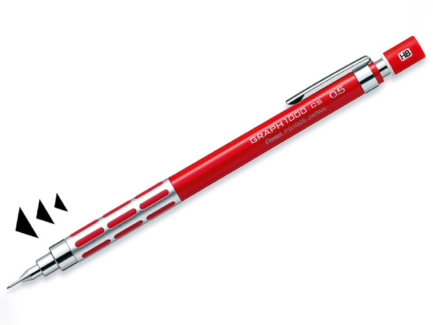 Pentel Mechanical Pencil, Graph 1000 CS, for Draft, 0.3mm, Red (PG1003CS-B)