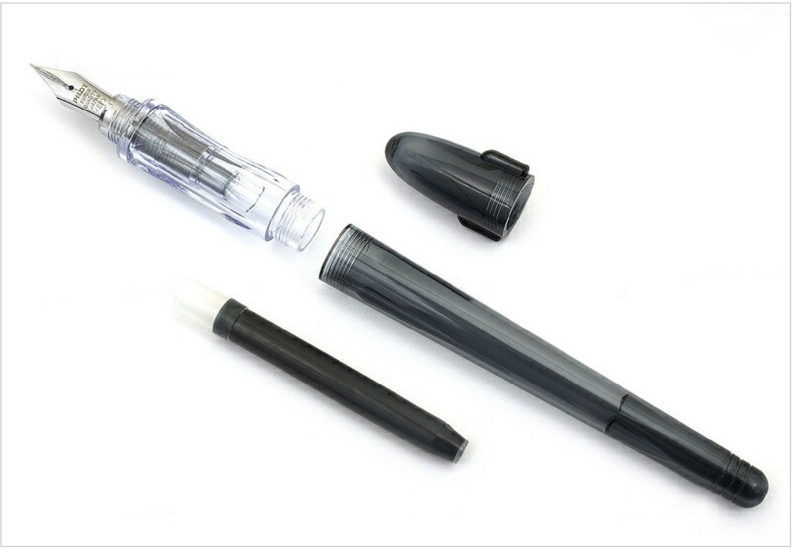 Pilot Calligraphy pen, Transparent Black, P-FP60R-TBEF