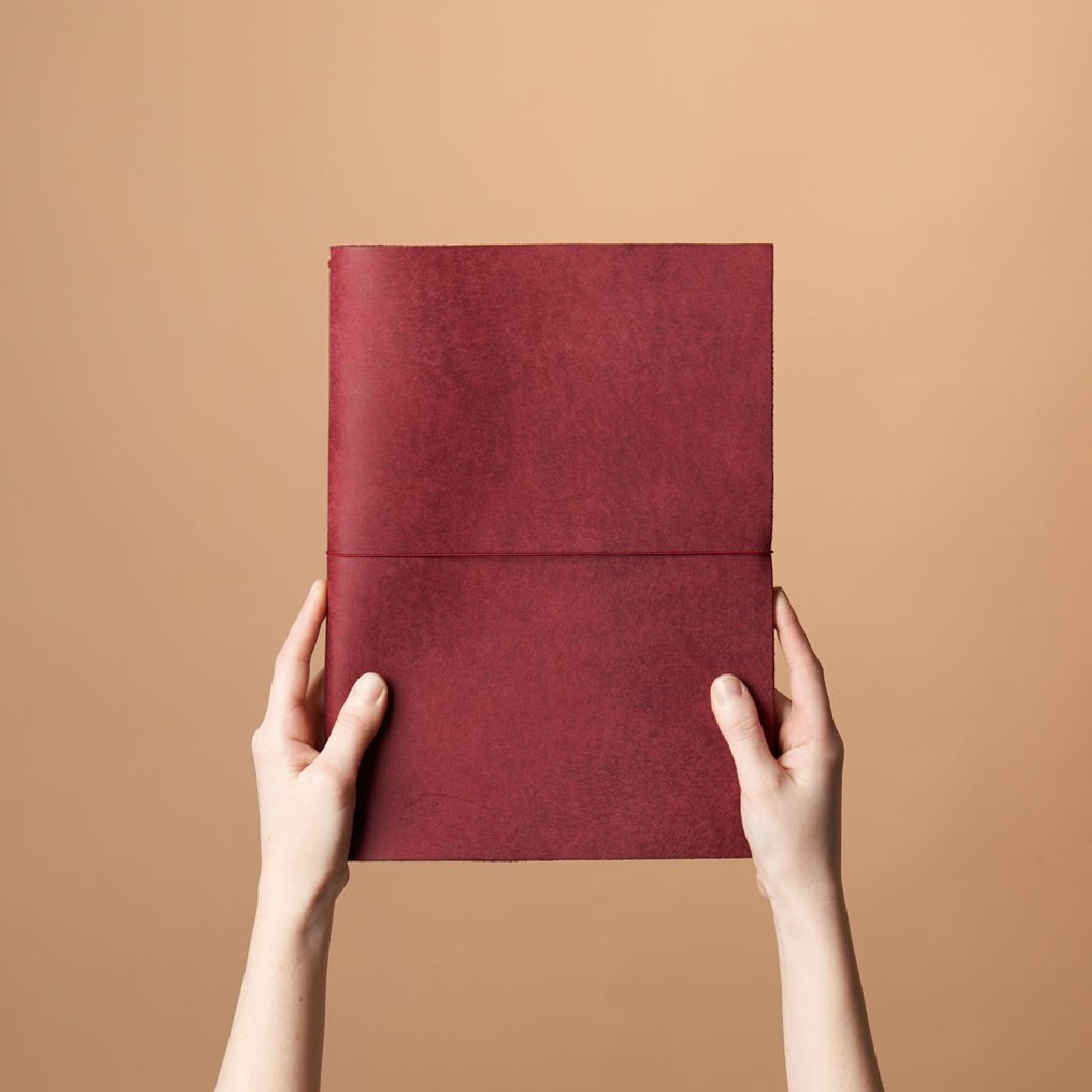 Paper Republic grand voyageur A4  berry red  leather journal.