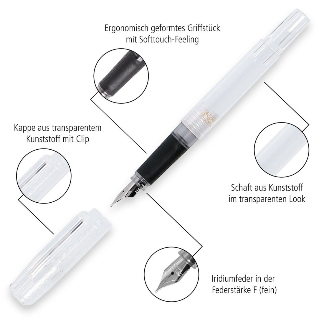 Fountain pen Bachelor Ice F with Converter 54115 Online