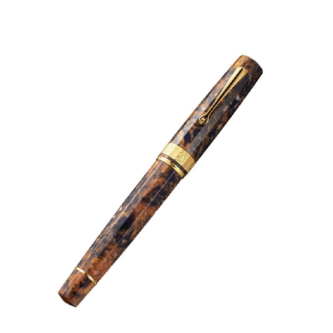 Omas Paragon Blue Saffron Gold Trim Fountain Pen