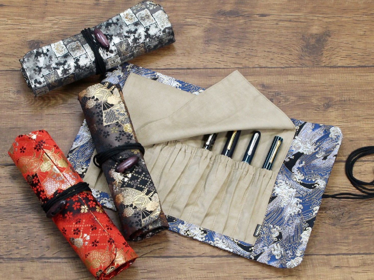 kimono pen wrap Mosaic  for 8 pens Taccia.TKR-N8L-MC