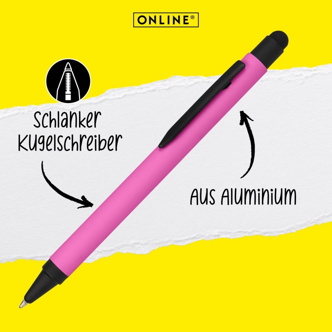 Online Ballpen ALU Stylus pink 32117