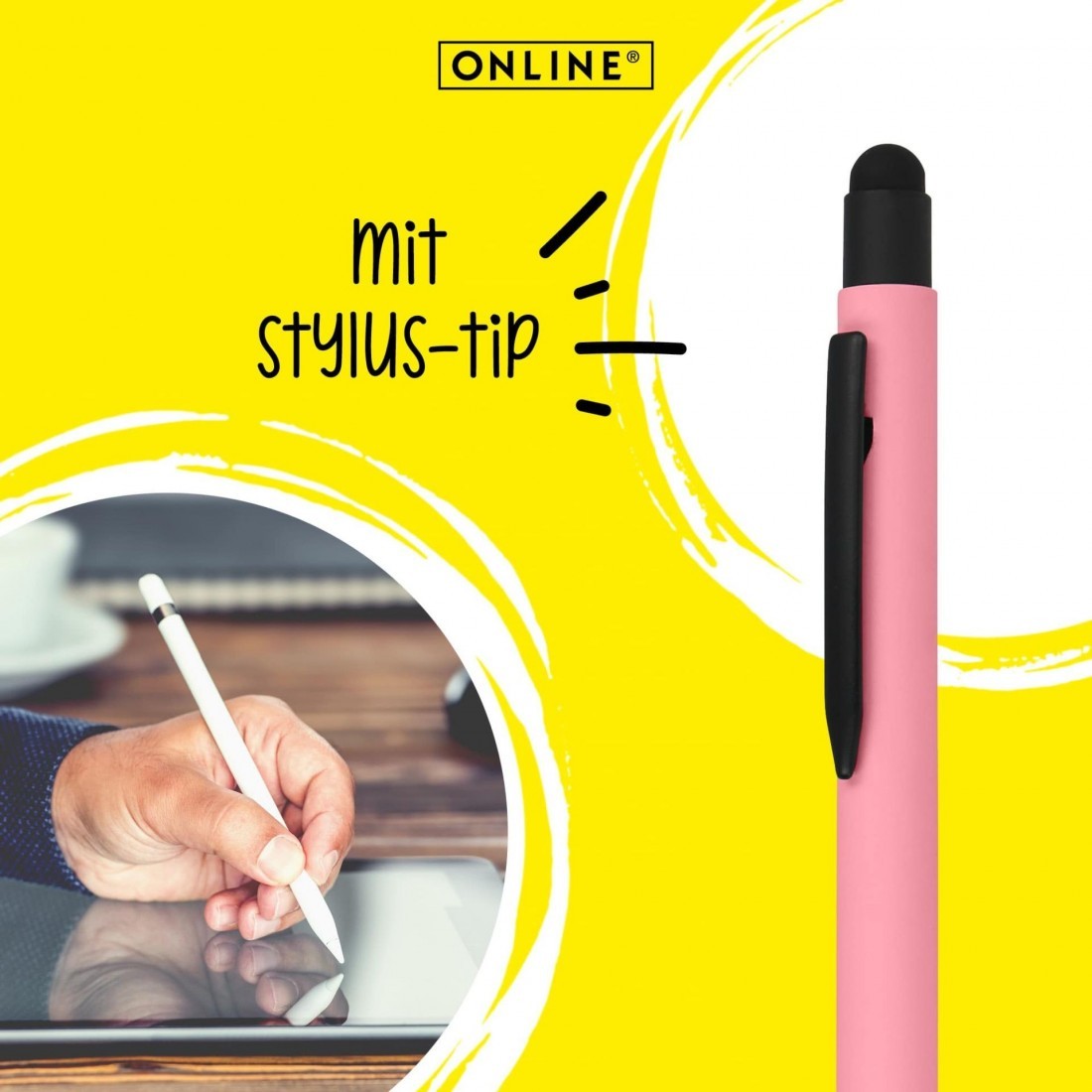 Online Ballpen ALU Stylus rose 32121