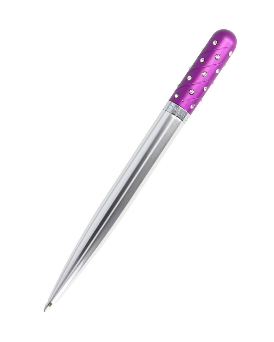 Online Ballpen Crystal Pen Purple, metal, in gift box 37078