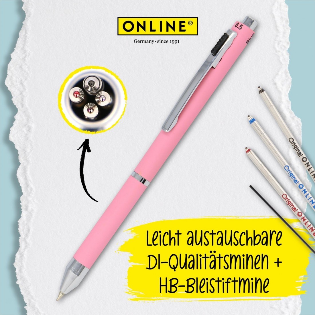 Online Ballpen Multipen 4-in-1 Rose 32075