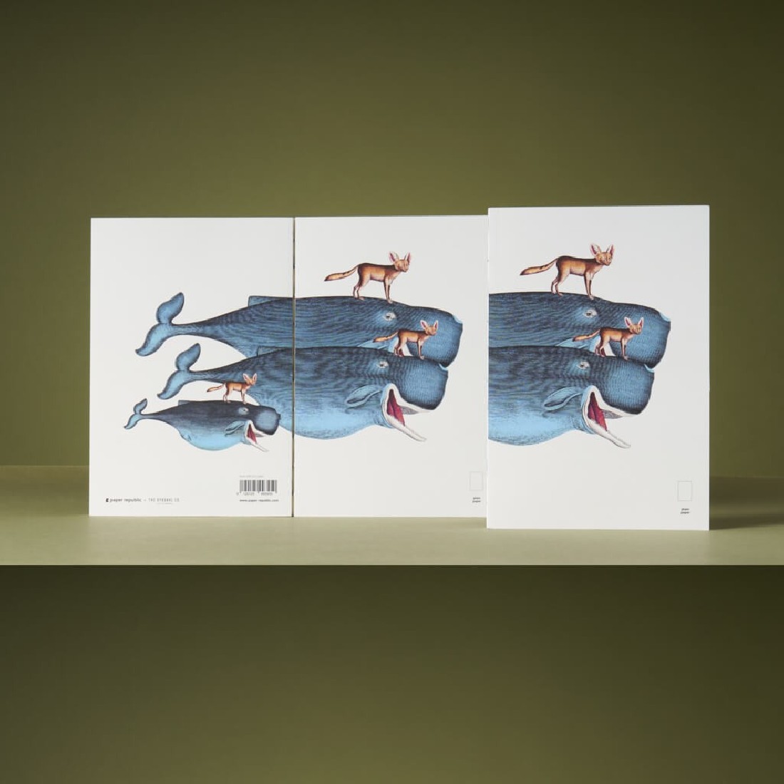 Paper Republic Animal Companions Whales Book Refill XL Plain Pap