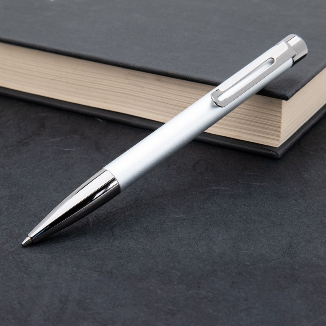 Monteverde USA Ritma Ballpoint Pen Anodized Silver, MV42325