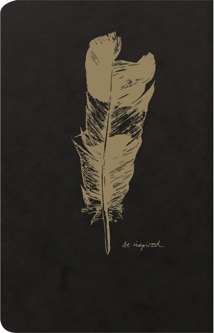 Clairefontaine 102506 °C Flying Spirit Notebook, 11 x 17 cm 96 Ruled Pages 90 g Ivory Black