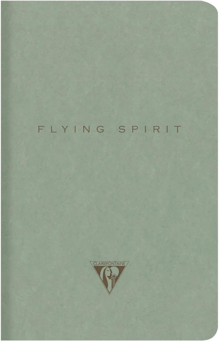 Clairefontaine Rhodia 107506C A Pique Book Stitched Thread Flying Spirit 11 x 17 cm 96 Pages Ruled Ivory Paper 90 Green Card Cover