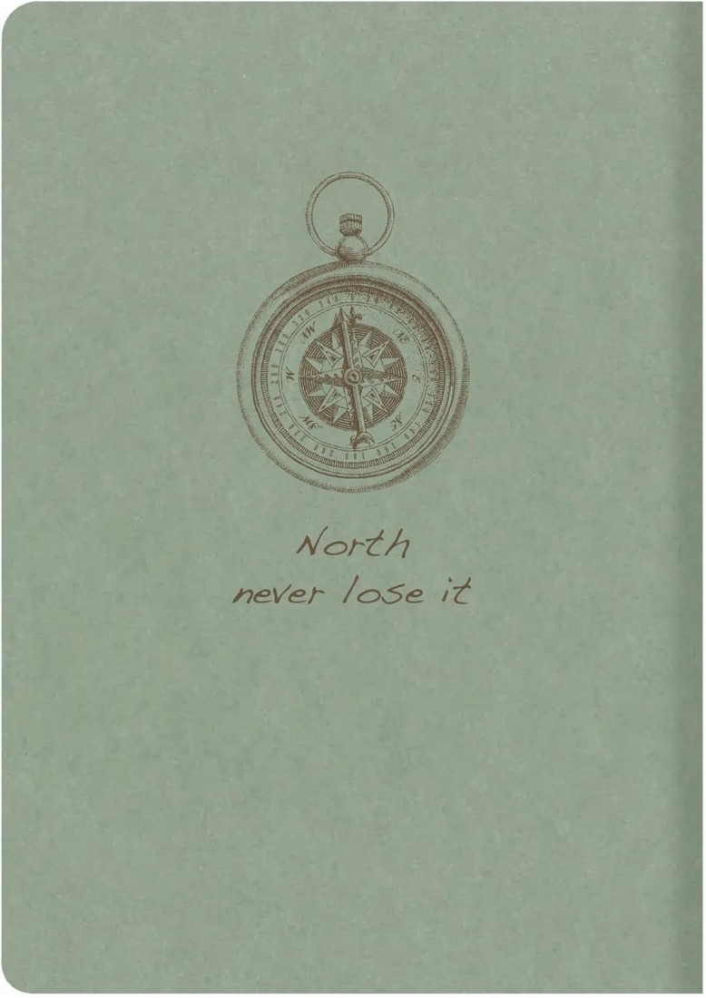 Clairefontaine 107536C - Flying Spirit Green Notebook Textile Stitching 14.8 x 21 cm 96 Pages Ruled  Ivory Paper 90g