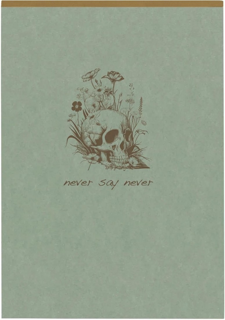 Clairefontaine - 107636C – A pad with glue head Flying Spirit A5, 14.8 x 21 cm, 140 pages, lined, removable, ivory paper, 90 g, cardboard cover, green