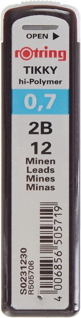 Refill Leads Tikky Hi-Polymer 0.7mm 2B Rotring