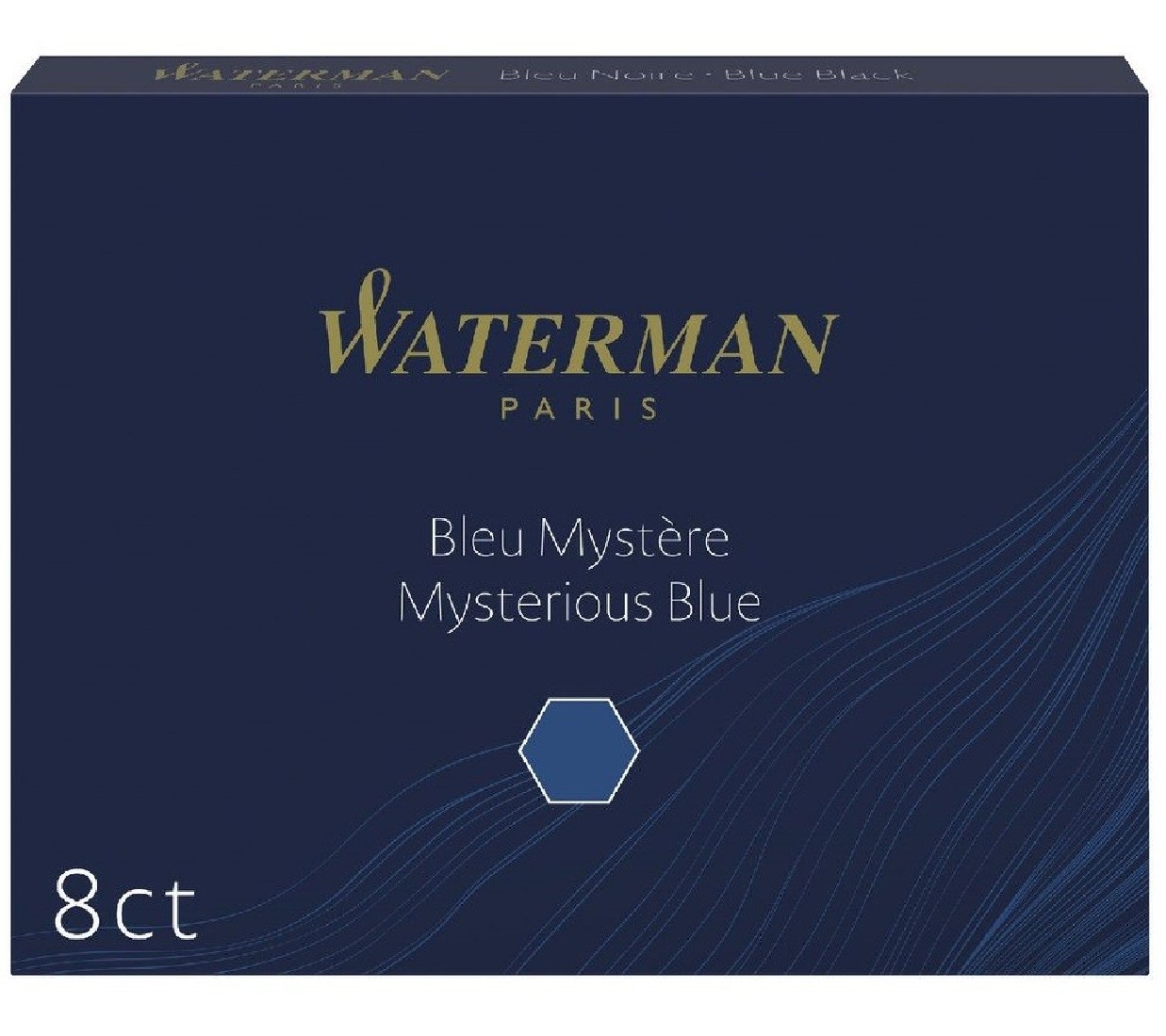 Waterman Ink Cartridges Blue - Black 8pcs