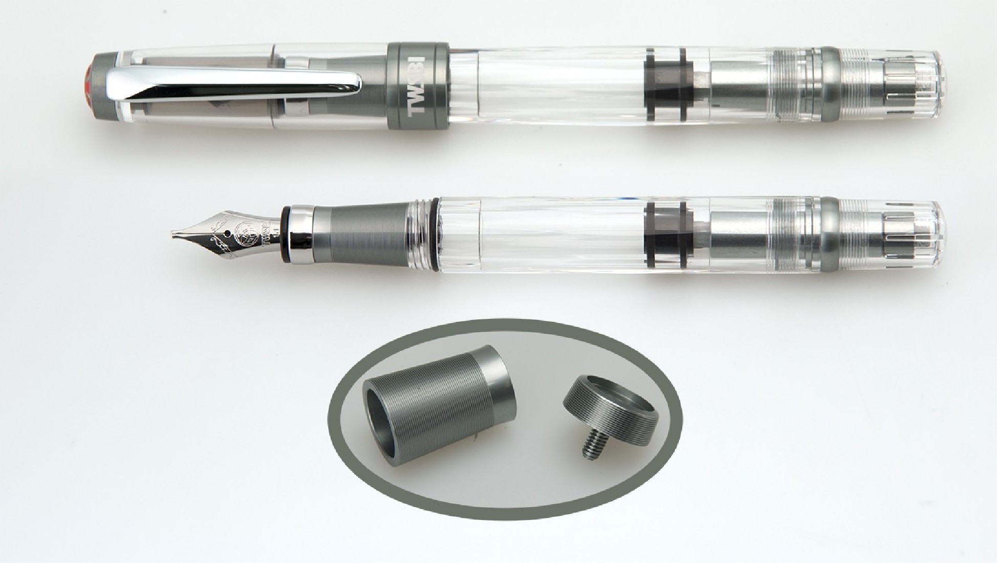 TWSBI Diamond 580 AL R Nickel Gray Fountain Pen