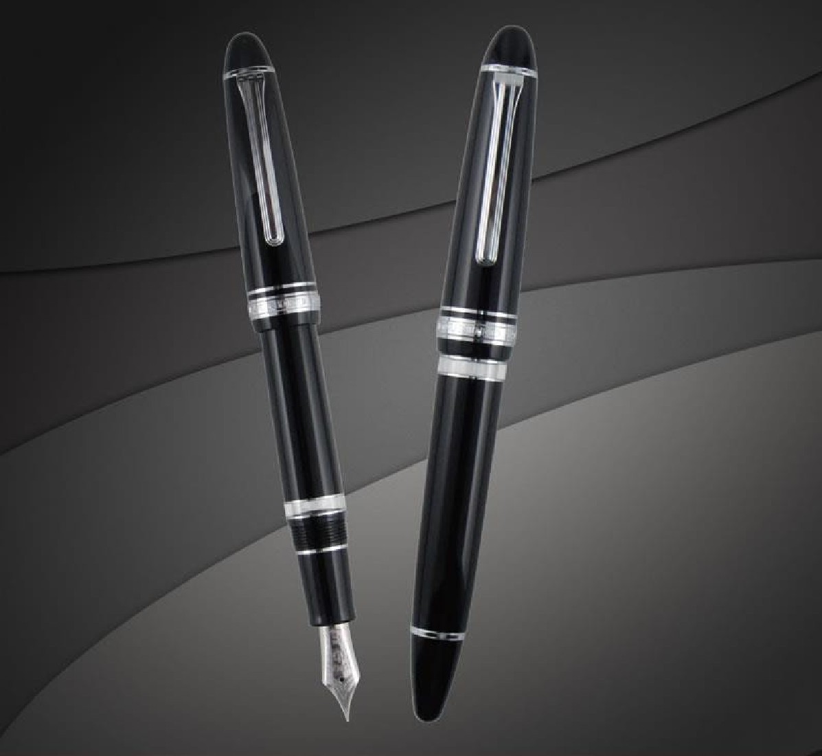 Sailor 1911 Classic Realo Black Silver Fountain Pen