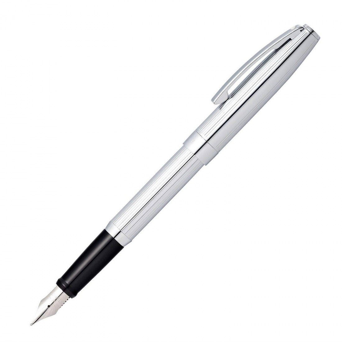 Sheaffer Sagaris fluted shinny chrome CT Fountain Pen 9481-0