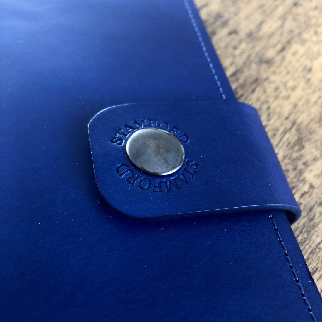 The Burghley Refillable Leather Journal Classic Royal Blue medium 15x23 Stamford