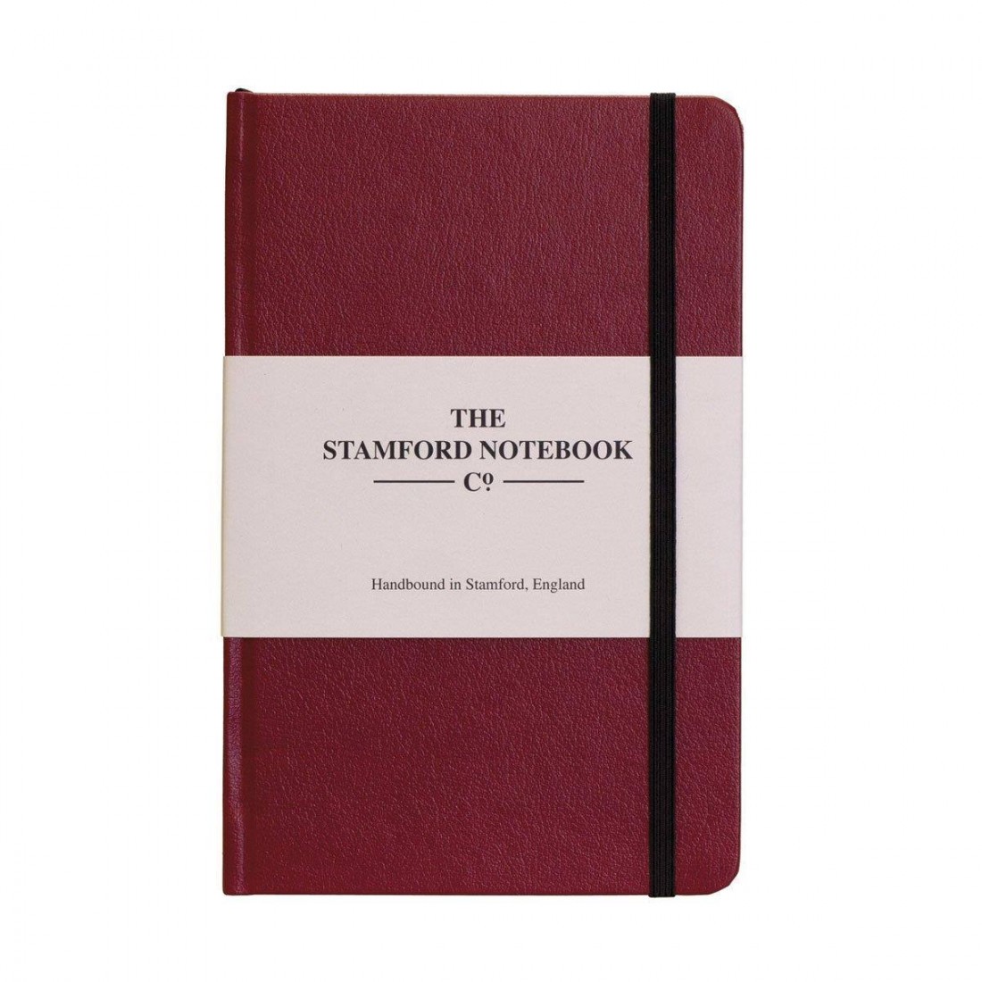 The recycled Leather Notebook Claret Red Medium 13,5x21 Stamford