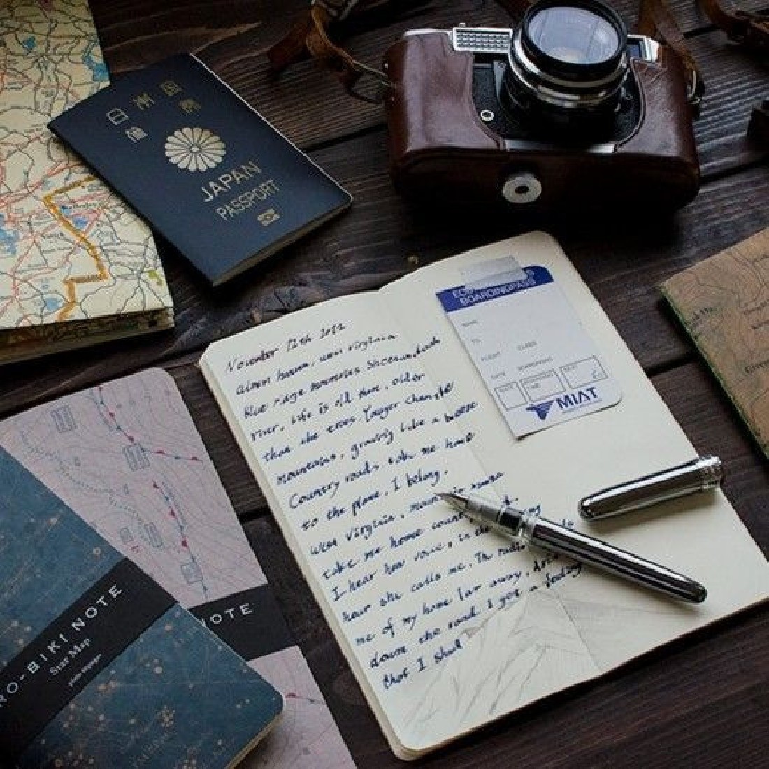 Yamamoto notebook Ro-biki weather map, plain  91×210 mm, 60 pages