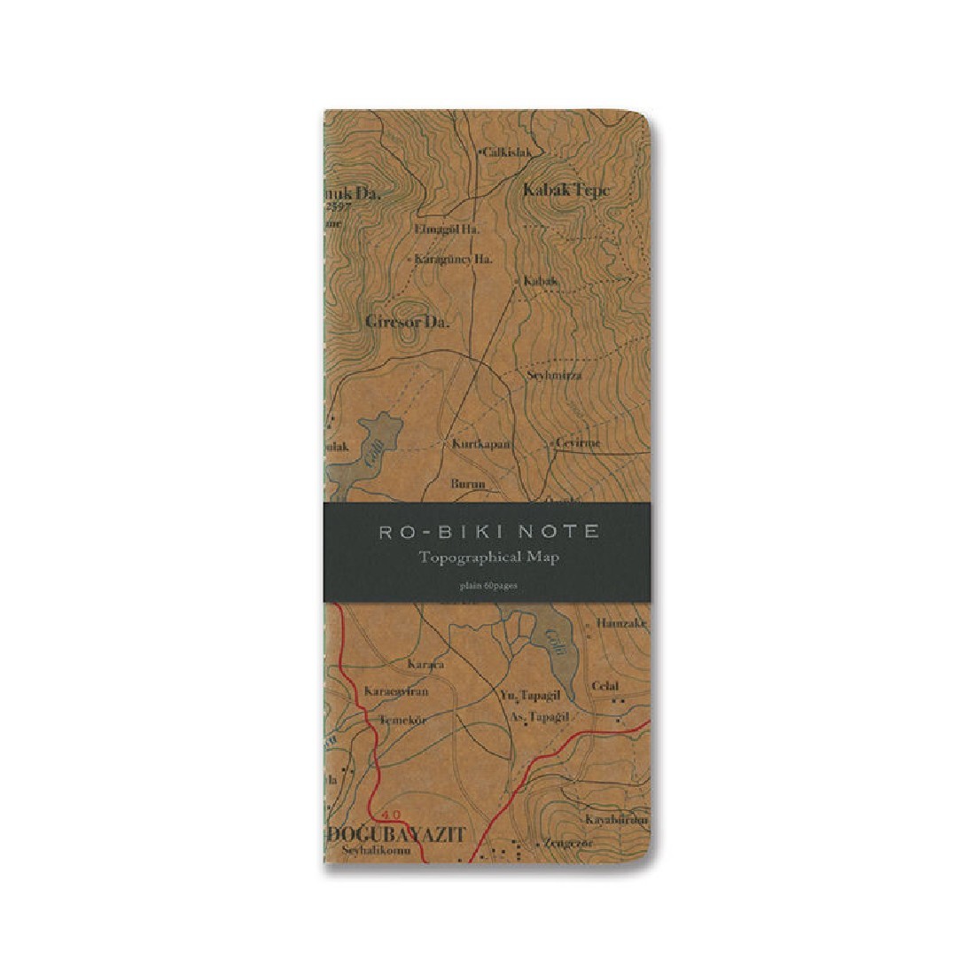 Yamamoto notebook Ro-biki Topographical Map, plain  91×210 mm, 60 pages