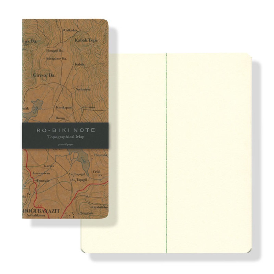Yamamoto notebook Ro-biki Topographical Map, plain  91×210 mm, 60 pages