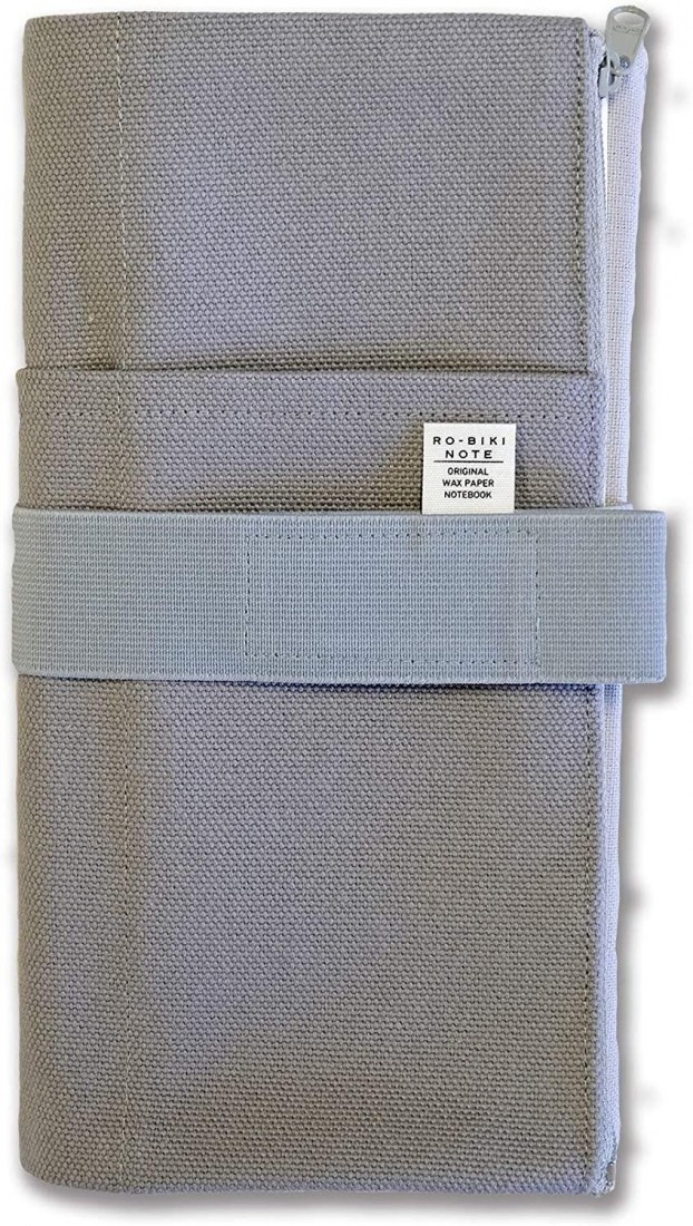 Yamamoto Canvas Cover 22X11,5 cm for Ro-Biki notes grey