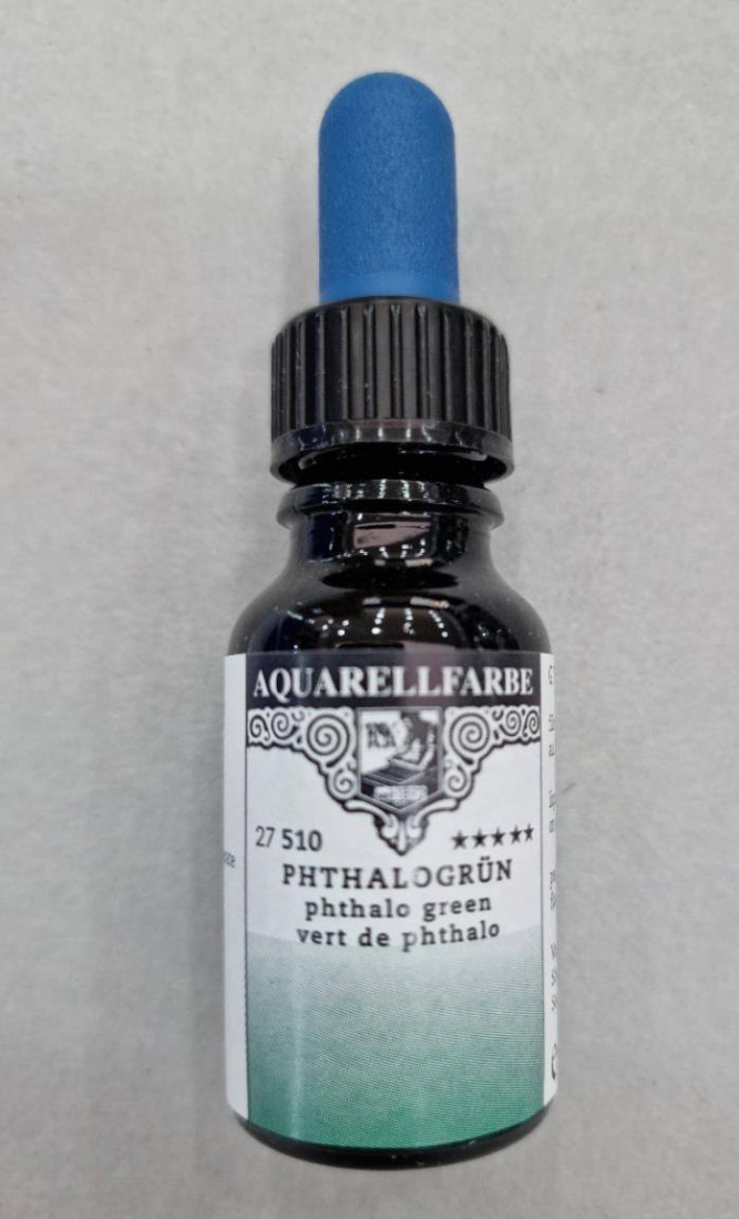 Rohrer & Klingner water colour for artists 12ml pipette bottle phthalo green