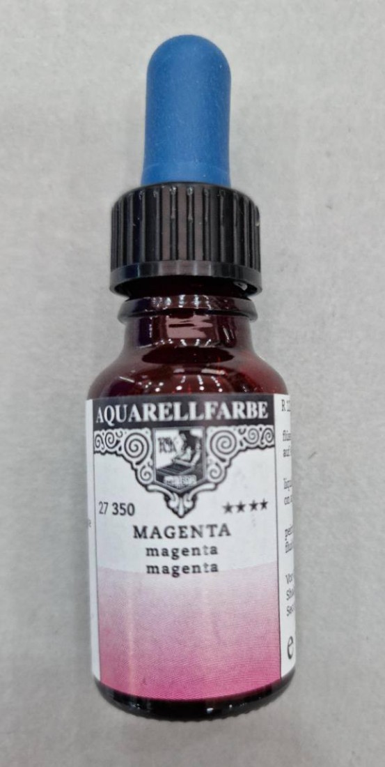 Rohrer & Klingner water colour for artists 12ml pipette bottle Magenta