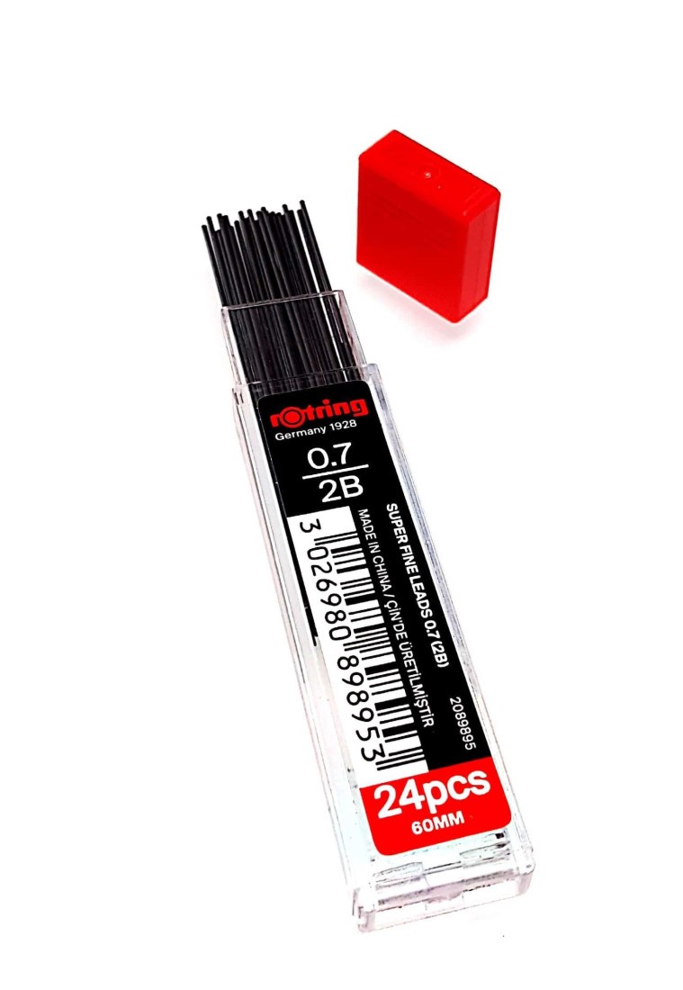 Rotring super fine leads 2B 0,7mm 24pcs 2089895