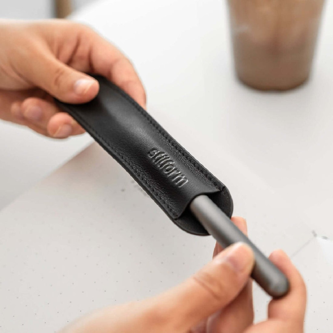 Stilform Leather Pouch black