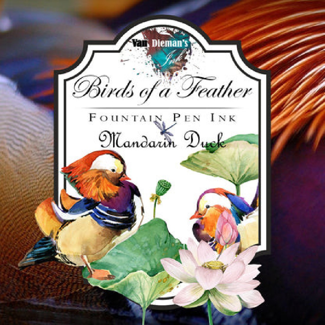 Van Diemans Birds of a Feather - Mandarin Duck Breast - Fountain Pen 30ml Ink