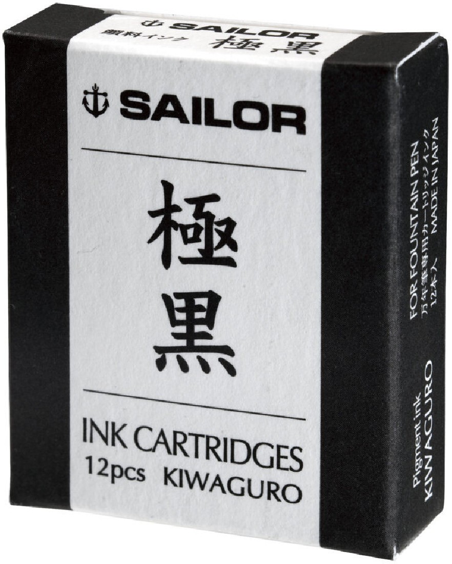 Sailor black Ink Cartridges for Fountain Pens Kiwaguro 13-0604-120