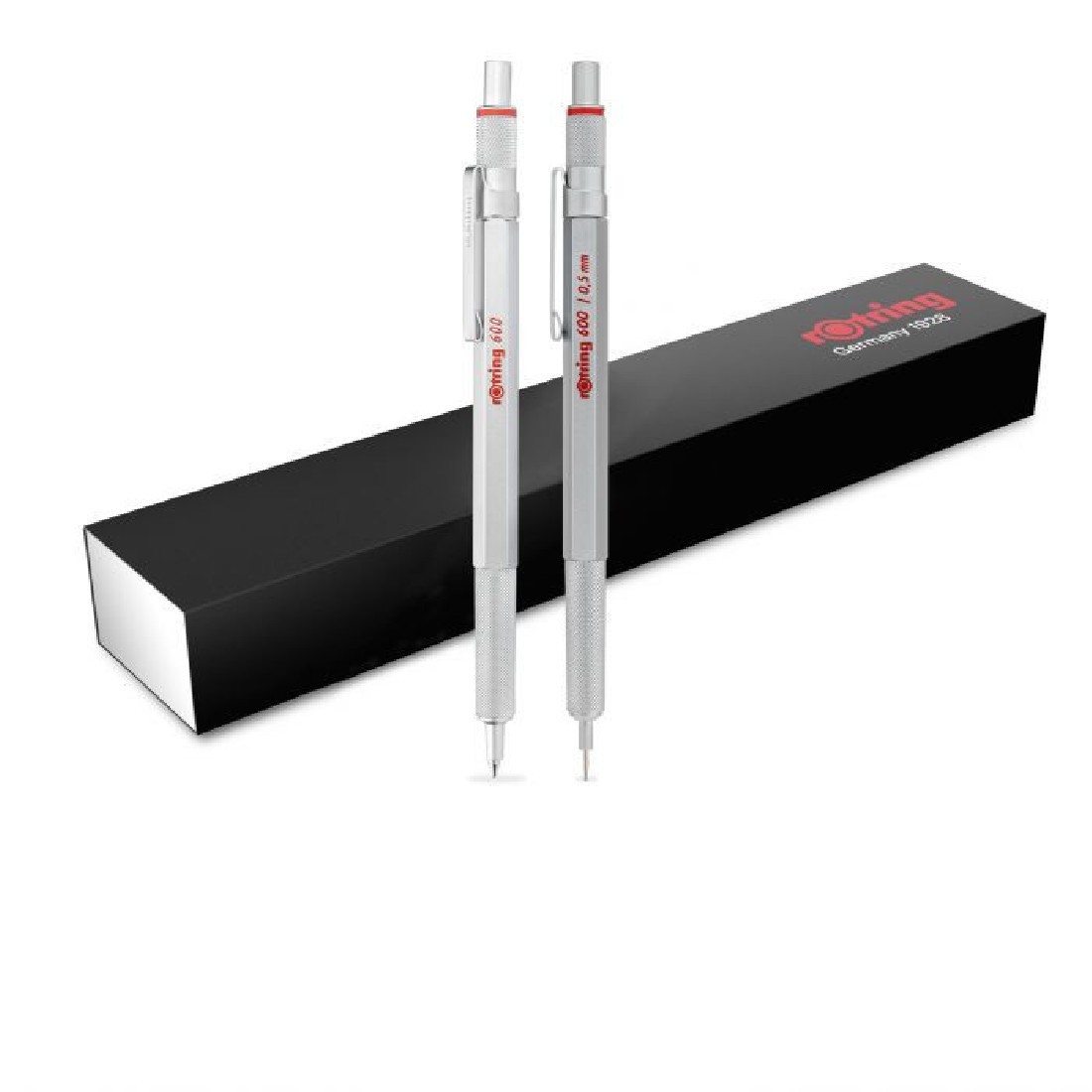 Rotring 600 Silver Set Ballpen and Mechanical Pencil 0.5mm