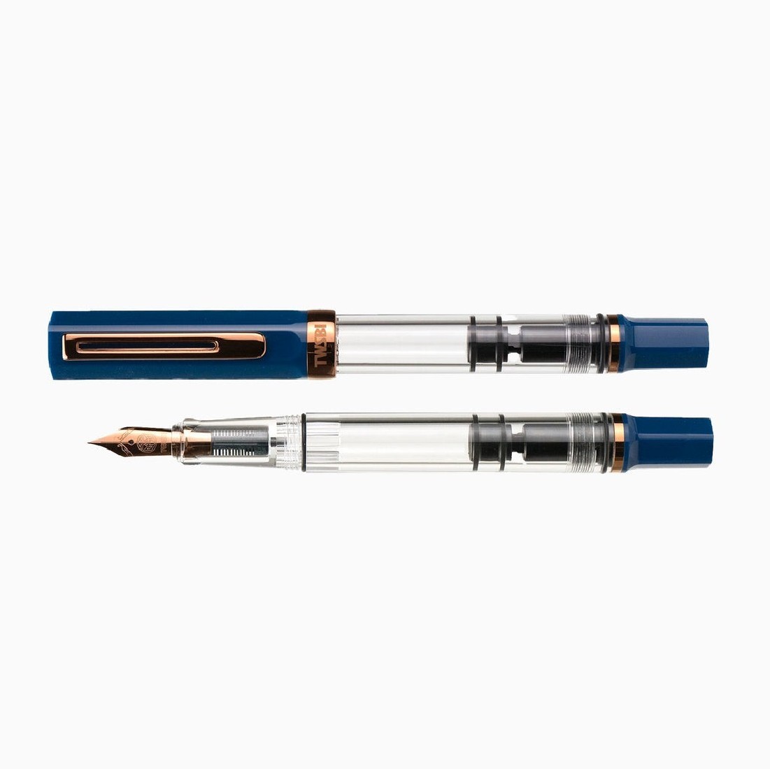 TWSBI ECO INDIGO BLUE WITH ROSE GOLD FOUNTAIN PEN
