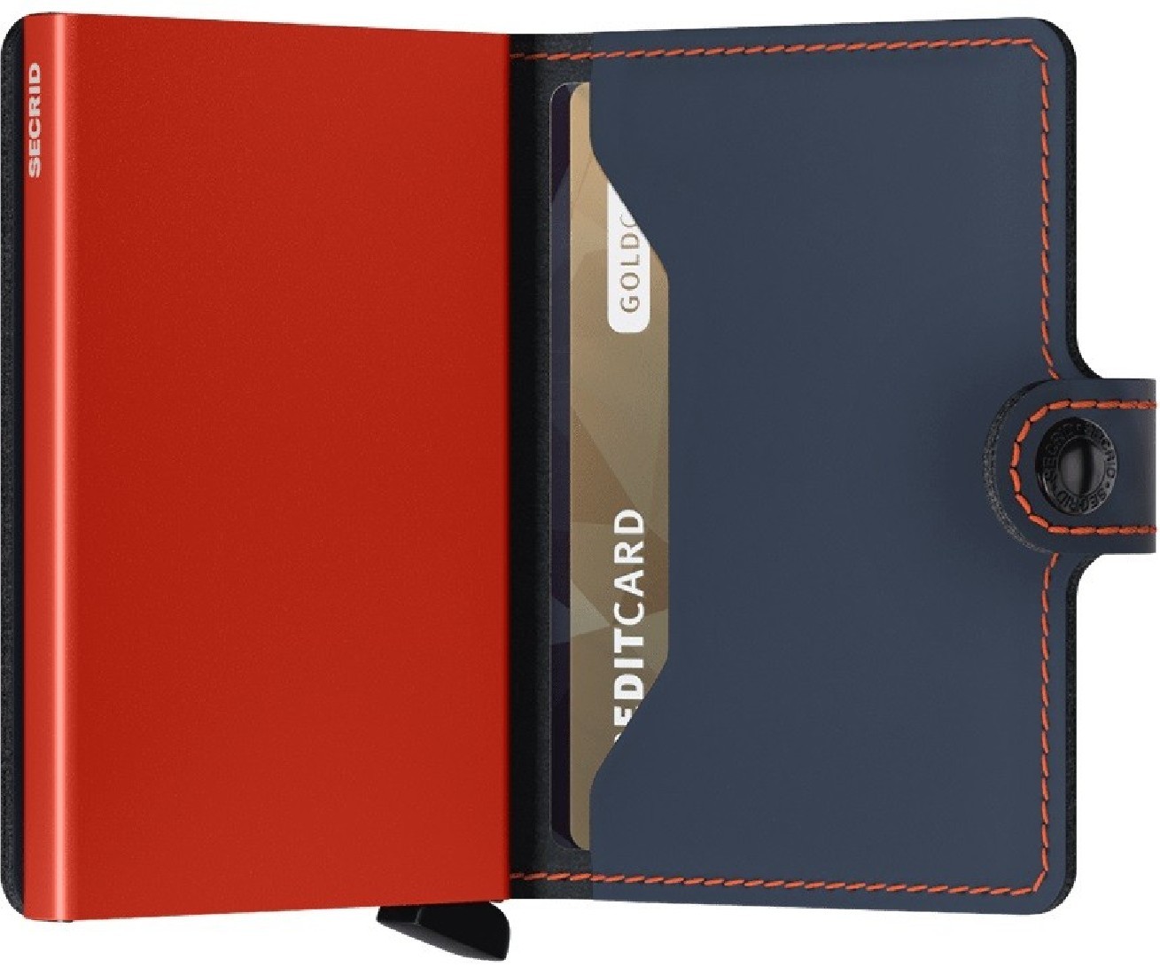 SECRID MINIWALLET MM MATTE NIGHTBLUE  ORANGE