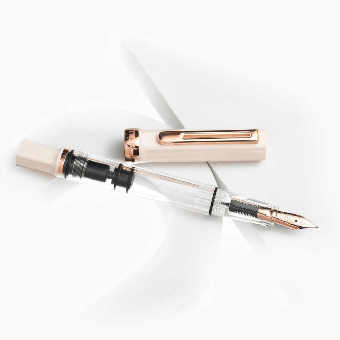 TWSBI ECO CREME ROSEGOLD PISTON FILLING FOUNTAIN PEN