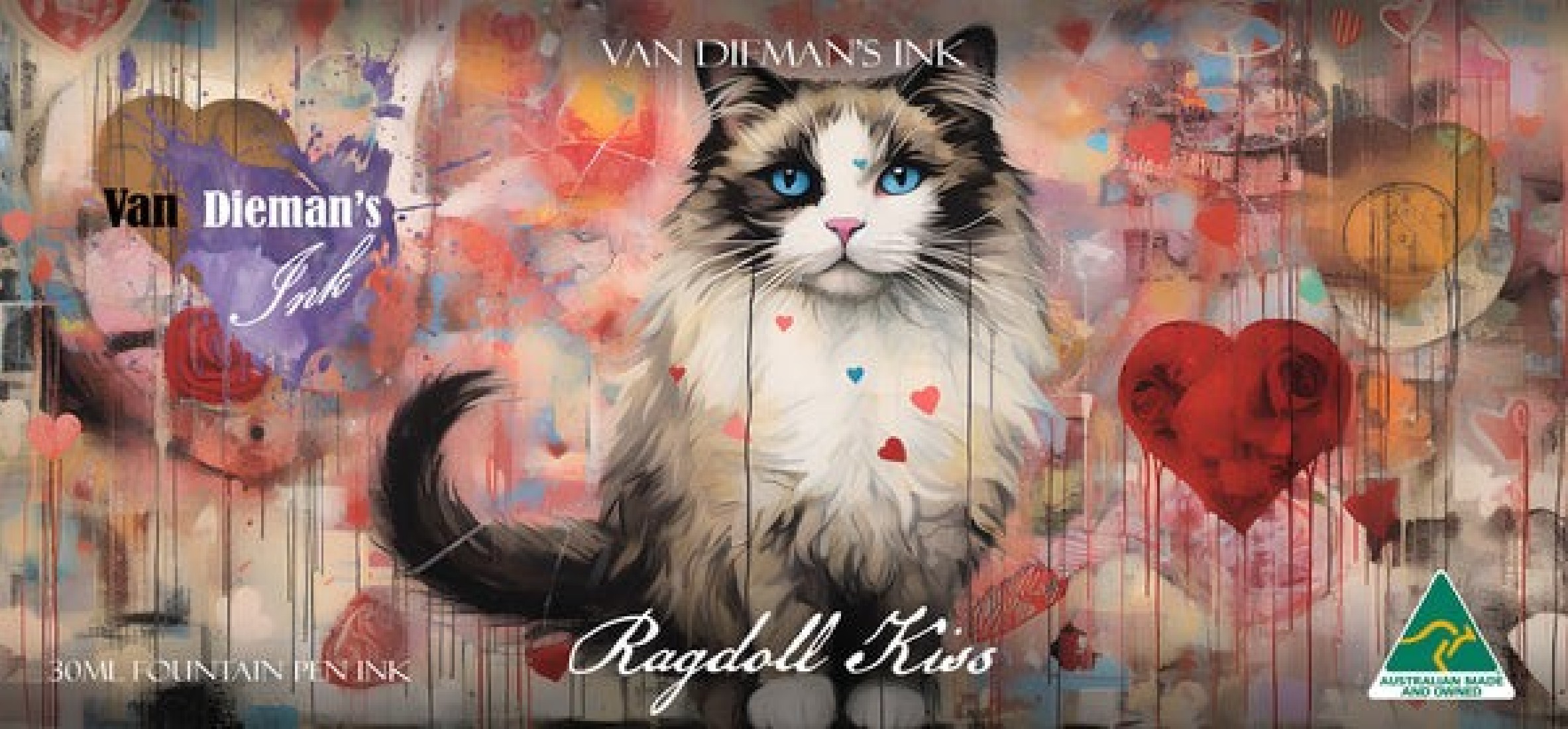 Van Diemans Feline - Ragdoll Kiss Shimmering Fountain Pen Ink