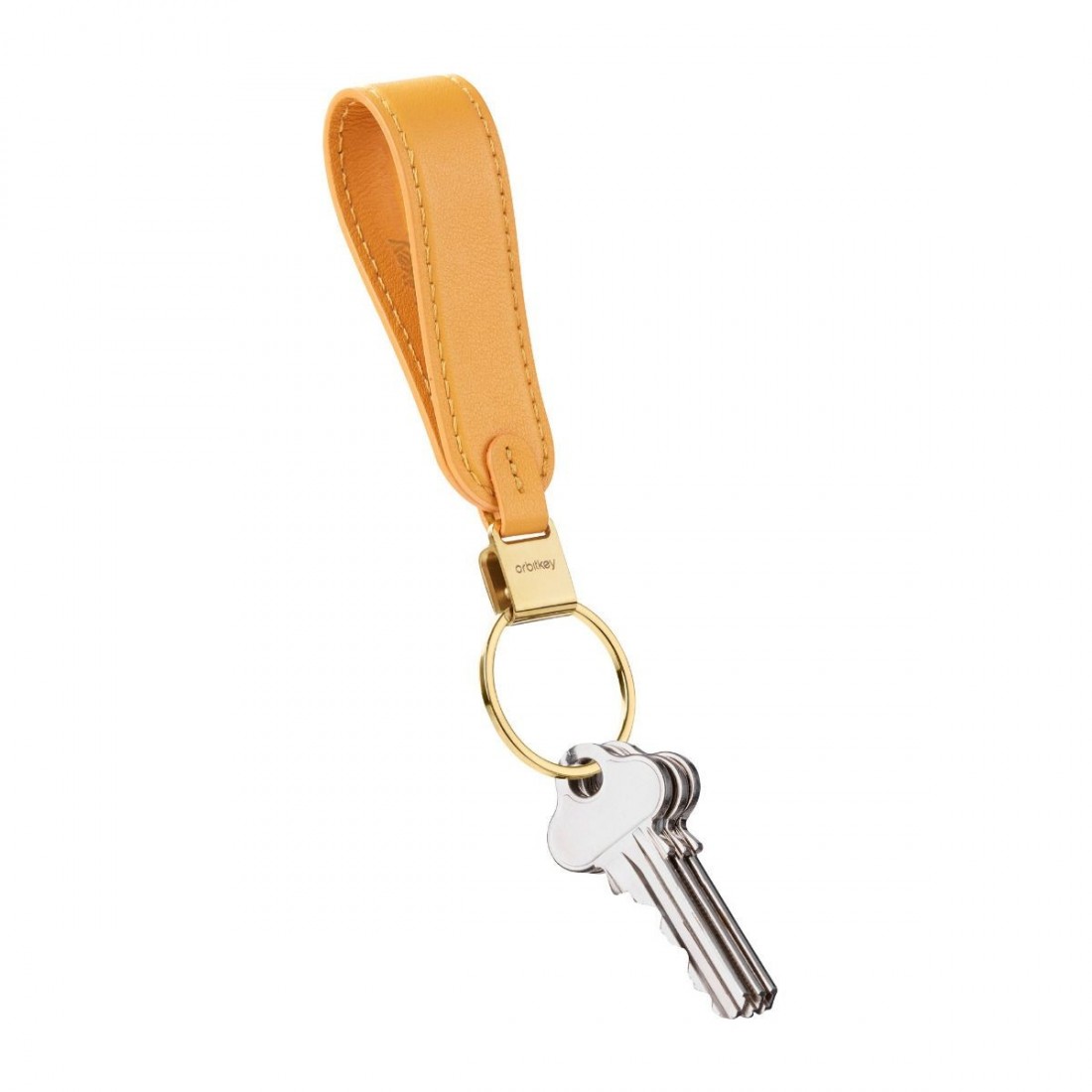 Orbitkey Loop Keychain Leather Orange PLK1-OGE-101