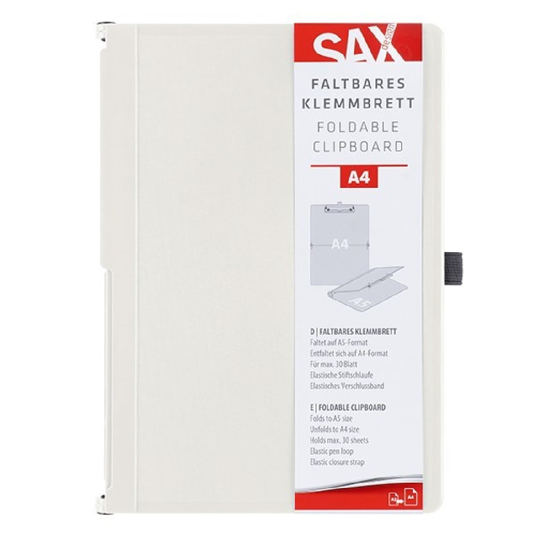 Πιάστρα Αναδιπλούμενη Λευκή Α4/Α5 30φ 750-10 SAX