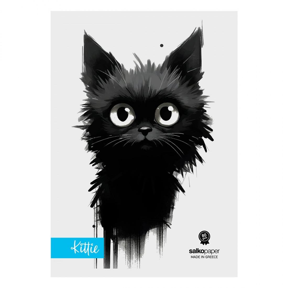 Τετράδιο καρφίτσα 17χ25cm 80gr Kittie Salko