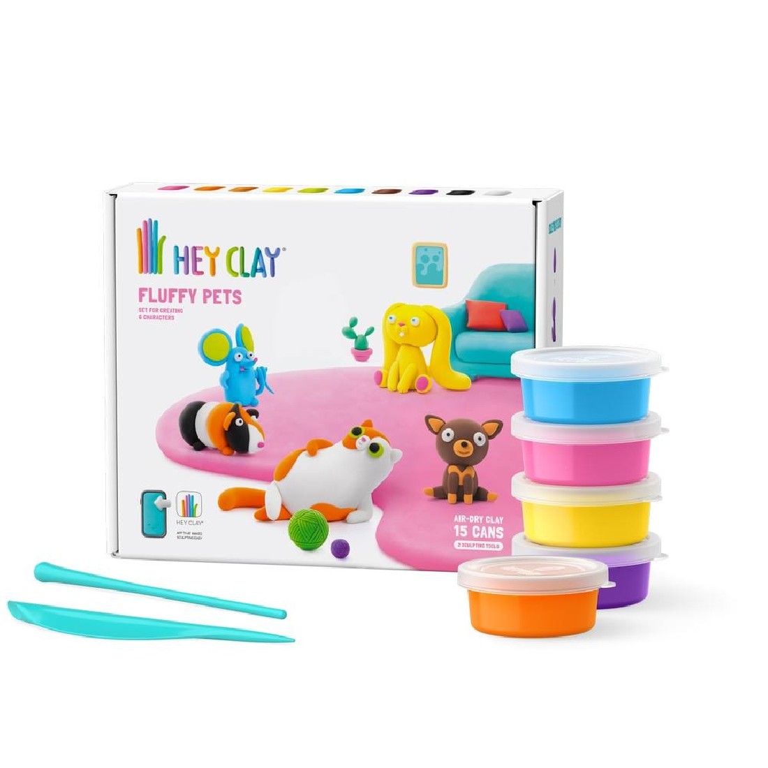 Κατασκευή με πηλό Fluffy Pets 440070 Hey Clay.