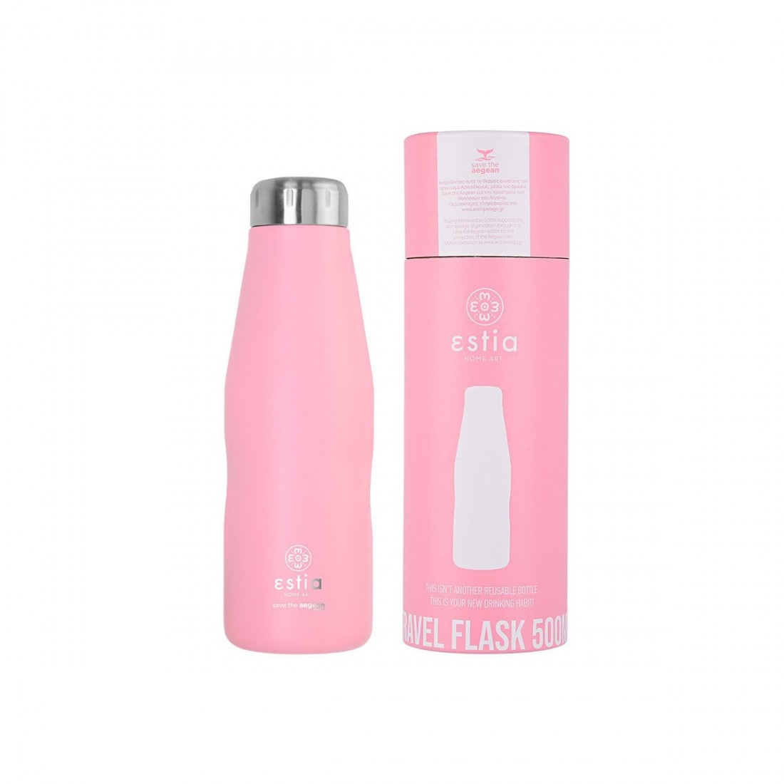 Travel Flask 500ml Blossom Rose 01-7812 Estia Home Art