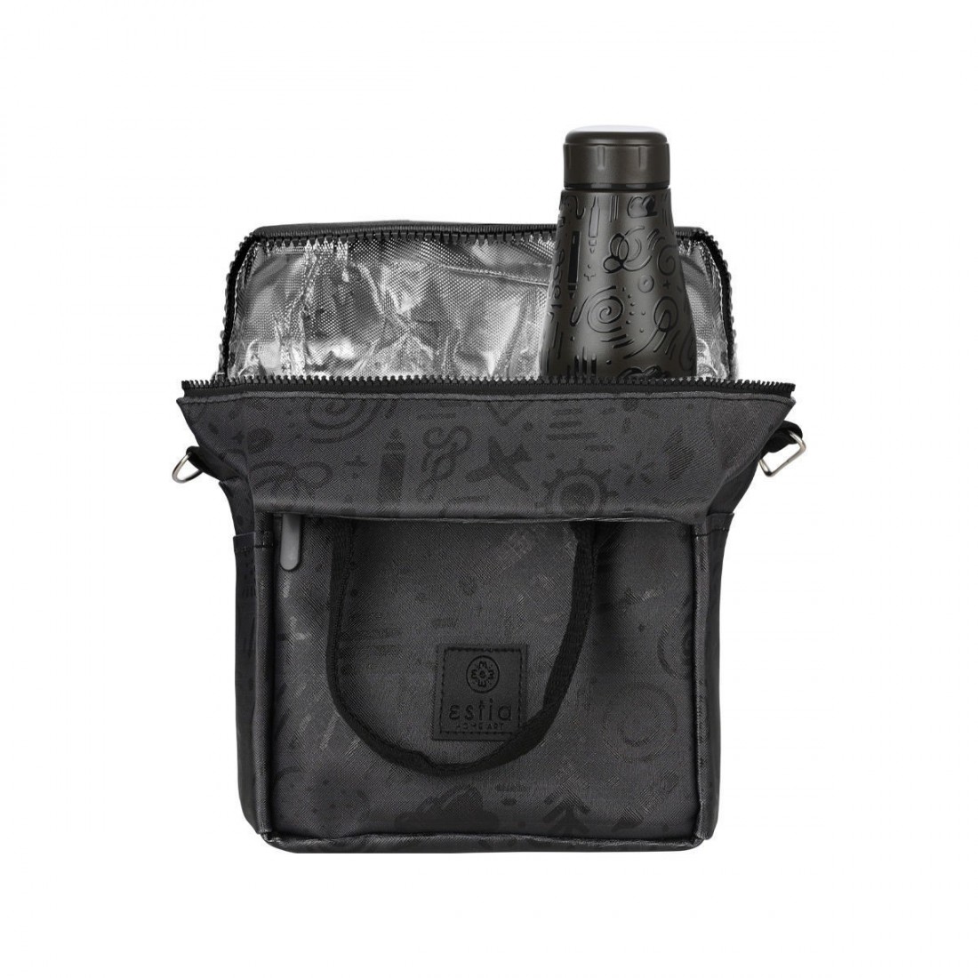 Ισοθερμική Τσάντα Φαγητού (7Lit) Noir Echo 22389 Estia Home Art