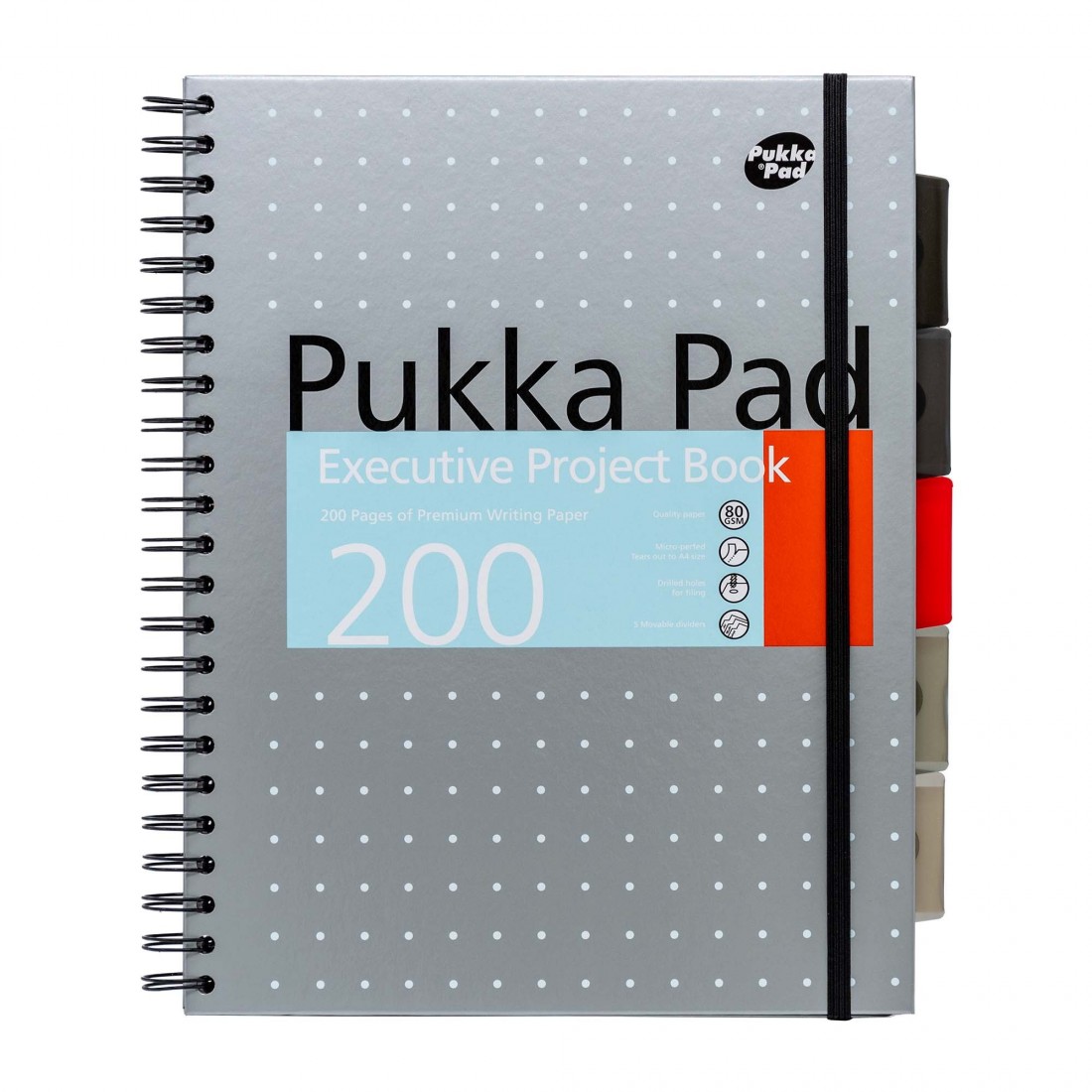 Τετράδιο Σπιράλ Θεματικό Α4 με τρύπες, περιθώριο και Λάστιχο 200 φύλλα 6970 Pukka Pad