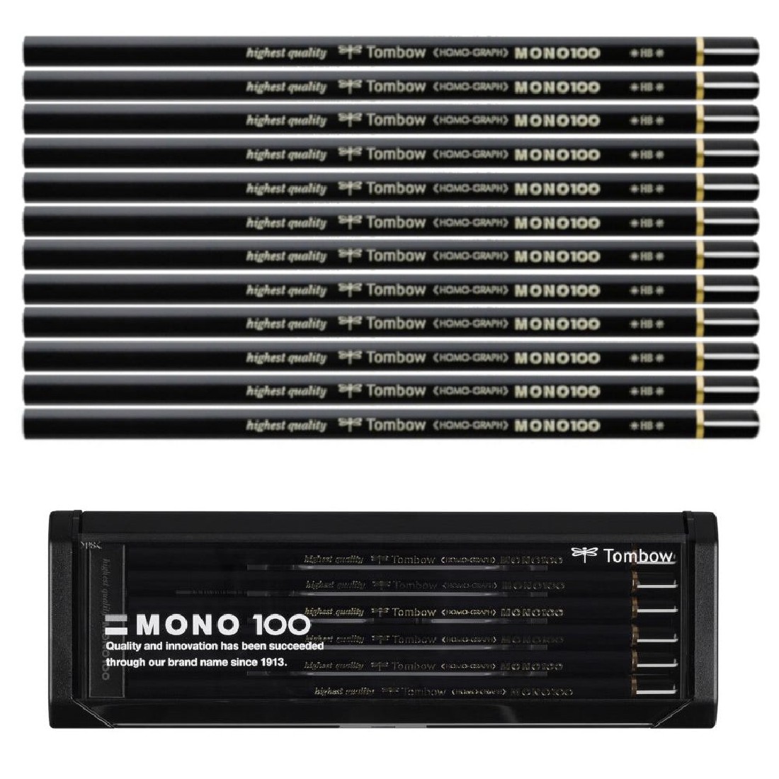 Tombow Mono 100 Highest Quality pencils box with 12 pencils