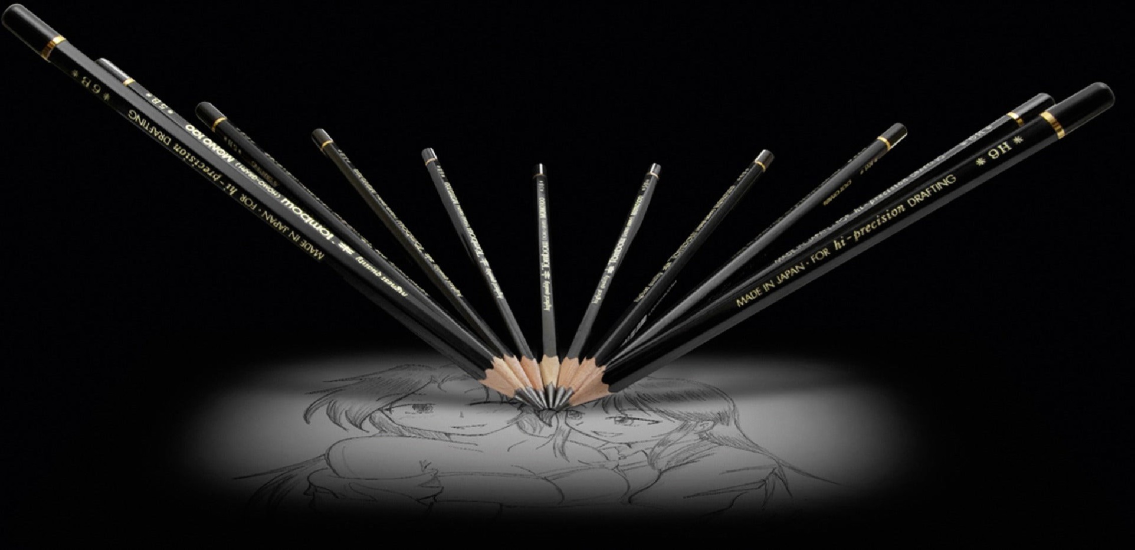 Tombow Mono 100 Highest Quality pencils box with 12 pencils